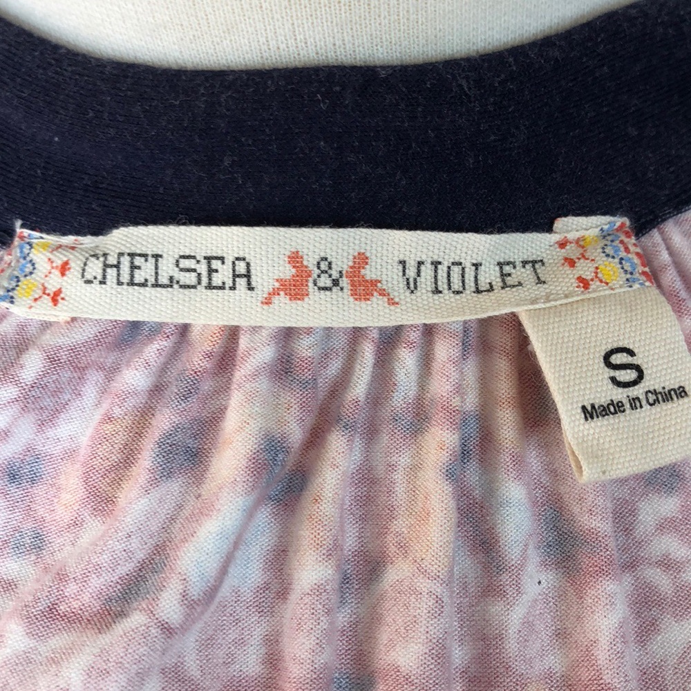 CHELSEA & VIOLET | Red Patterned Peasant Dress S - Picture 7 of 8